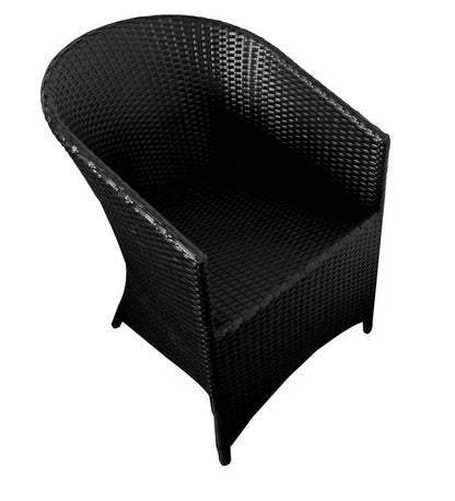 Rangel Outdoor Patio Set| Durable Garden Furniture-4 Chairs + 1 Table Black