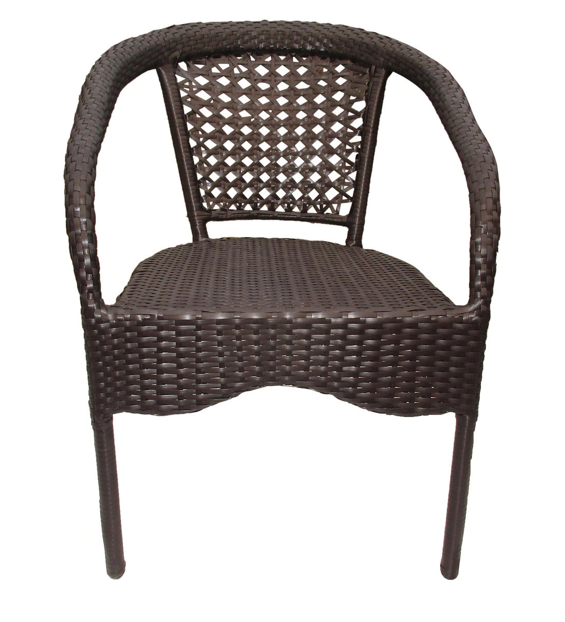 Vidrio Outdoor Patio Set| Durable Garden Furniture-4 Chairs + 1 Table Brown