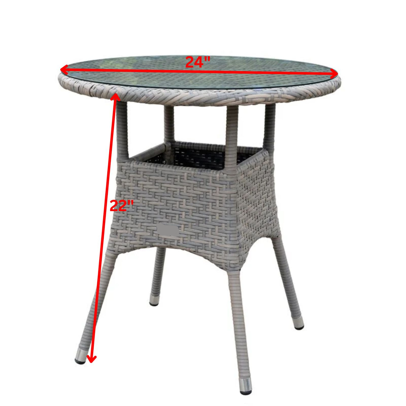 Valeriy Outdoor Patio Set| Durable Garden Furniture-2 Chairs + 1 Table Grey