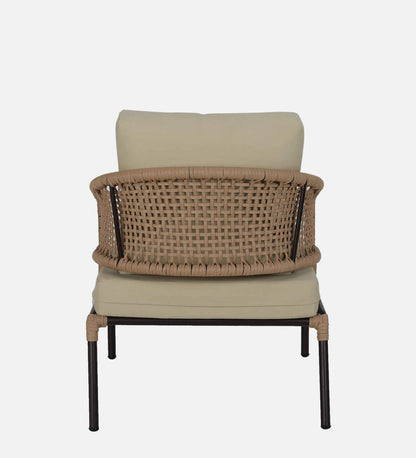 Merten Outdoor Garden Balcony 4 Seater Sofa Set Braided and Rope-Natural