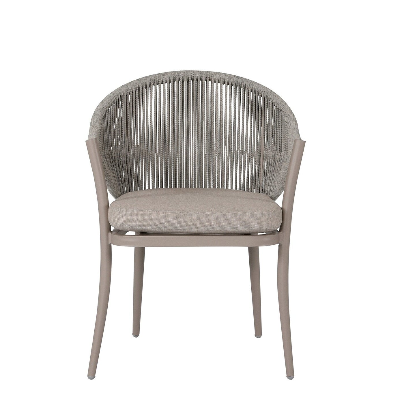 Alita Outdoor Patio Set| Durable Garden Furniture-2 Chairs + 1 Table Grey Braided & Rope