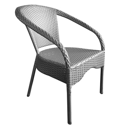 Veras Outdoor Patio Set| Durable Garden Furniture-4 Chairs + 1 Table Grey