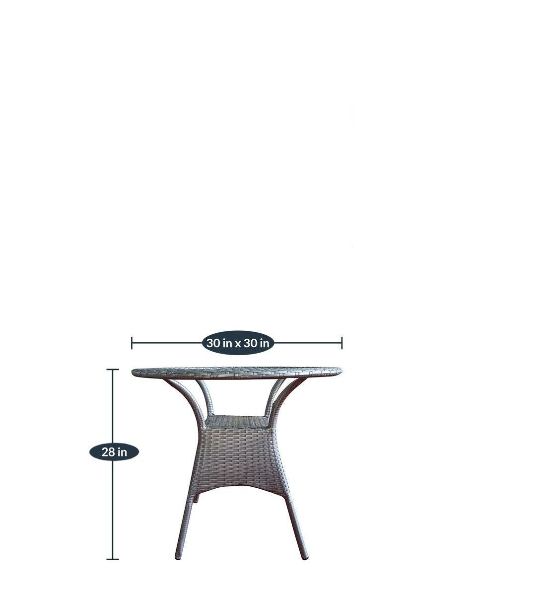 Veras Outdoor Patio Set| Durable Garden Furniture-4 Chairs + 1 Table Grey
