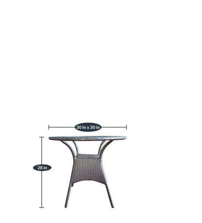 Veras Outdoor Patio Set| Durable Garden Furniture-4 Chairs + 1 Table Grey