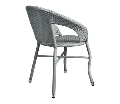 Arbe Outdoor Patio Set| Durable Garden Furniture-2 Chairs + 1 Table Grey