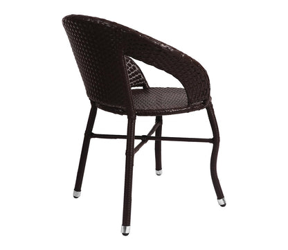 Arjona Outdoor Patio Set| Durable Garden Furniture-2 Chairs + 1 Table Brown