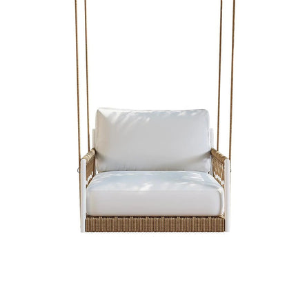 Frei Single Seater Hanging Swing| Without Stand For Outdoor (Honey) Braided and Rope