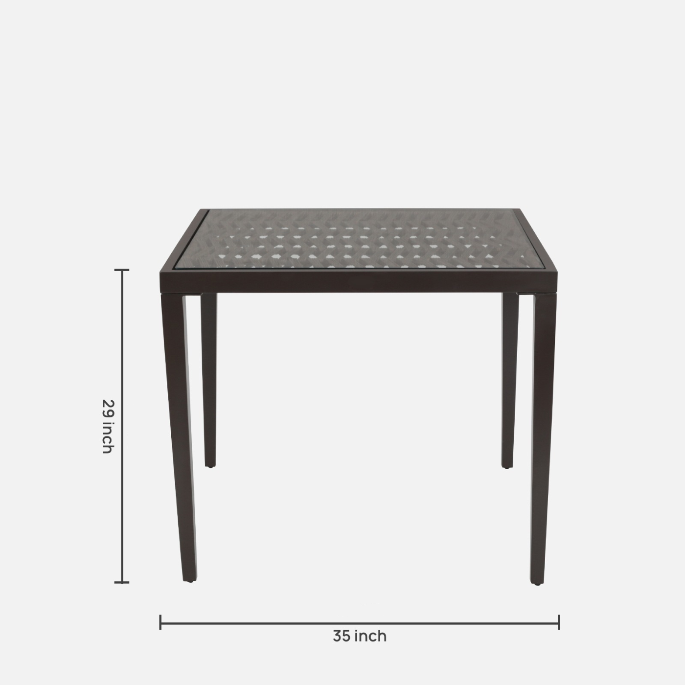 Rada Outdoor Patio Set| Durable Garden Furniture-4 Chairs + 1 Table Braided And Rope Brown