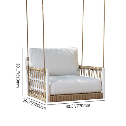 Frei Single Seater Hanging Swing| Without Stand For Outdoor (Honey) Braided and Rope