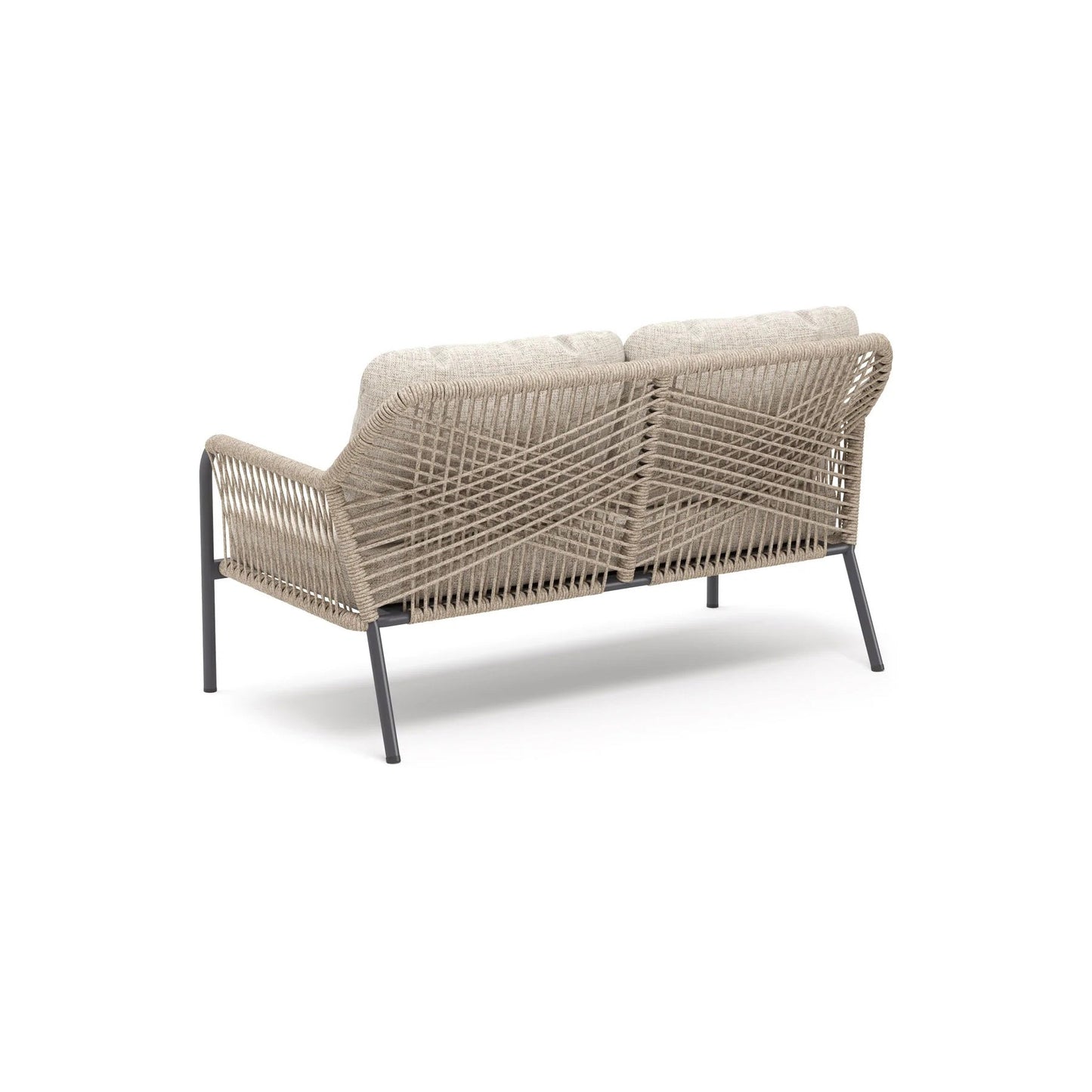 Klara Outdoor Garden Balcony 4 Seater Sofa Set Braided and Rope-Natural