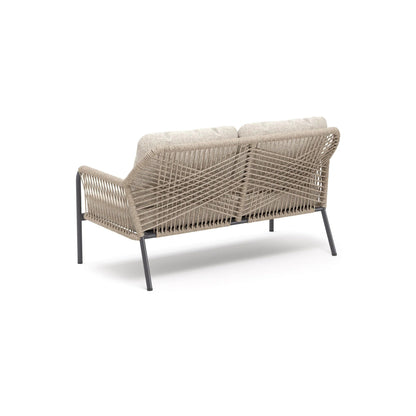 Klara Outdoor Garden Balcony 4 Seater Sofa Set Braided and Rope-Natural