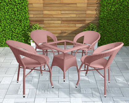 Frias Outdoor Patio Set| Durable Garden Furniture-4 Chairs + 1 Table